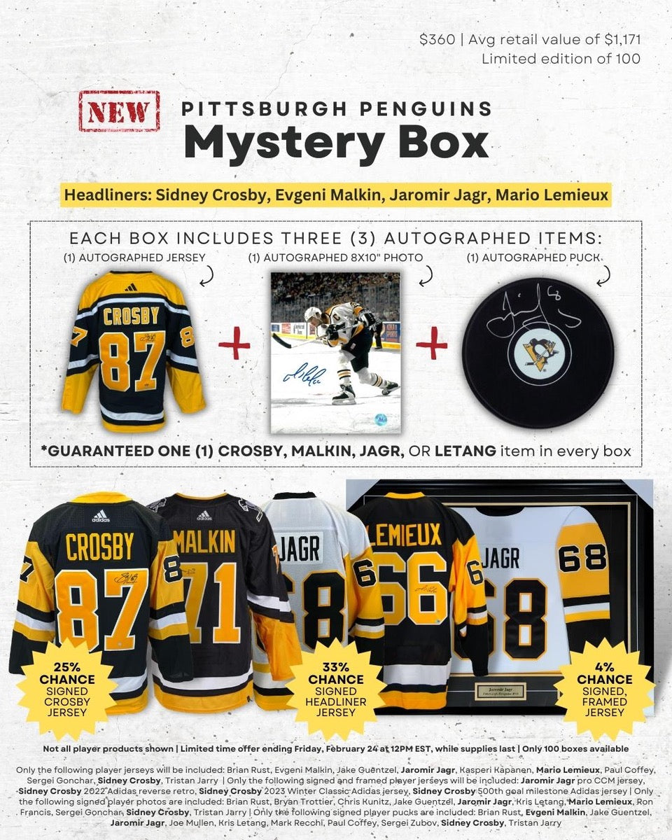 Sidney Crosby Front-Signed Pittsburgh Penguins 2022 Reverse Retro Adidas  Auth. Jersey (Limited Edition of 87)