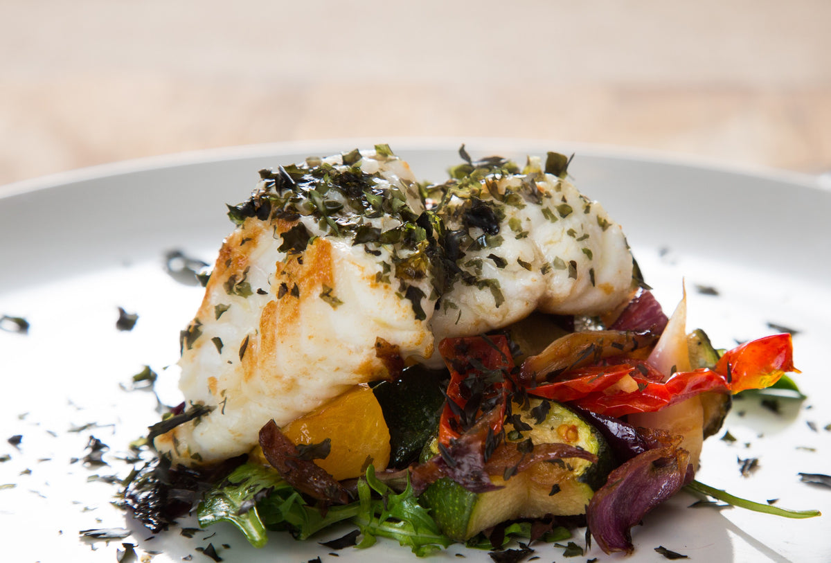 Pan Fried Monkfish & Seaweed Flakes & Butter - The Pembrokeshire Beach ...