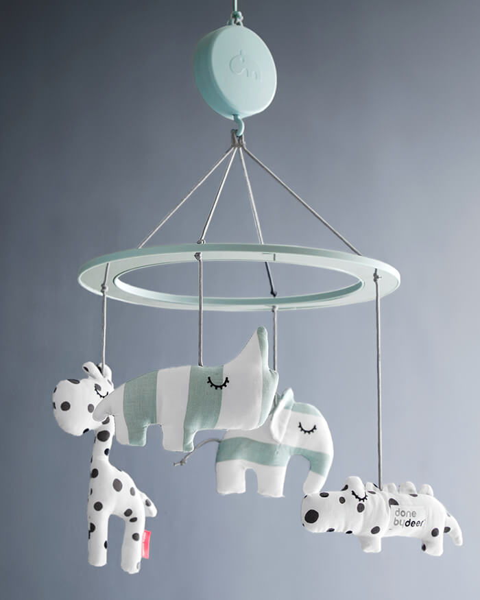 Done by Deer musical mirror mobile toy for sensory times with your baby