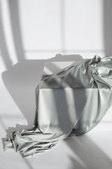 Silver silk fabric