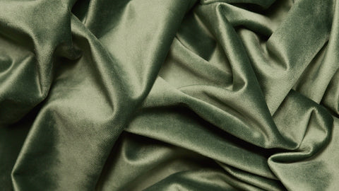 Green silk fabric