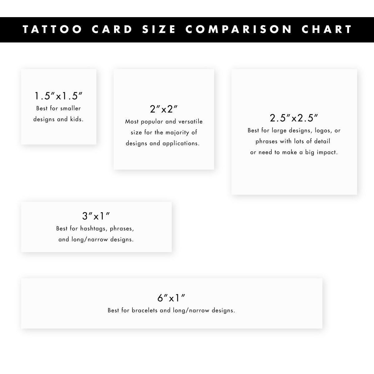Custom Tattoo What Sizes To Order  Temporary Tattoos