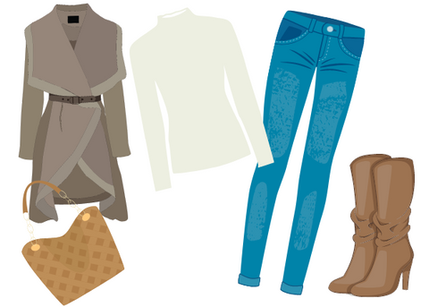 Winter knee high boot outfit