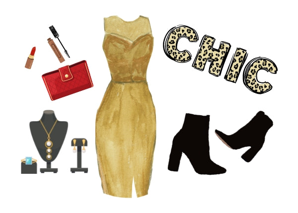 Leo zodiac sign outfit with gold dress