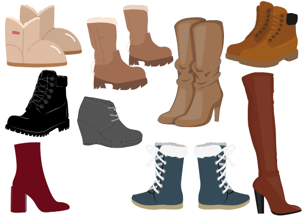Collage of women’s winter boots