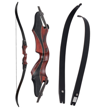 62 Archery ILF Recurve Bow Right Handed Takedown Wooden Laminated Hunting  Bow 25-50lbs