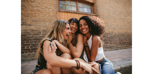 Self-care beginners guide - three friends laughing and talking