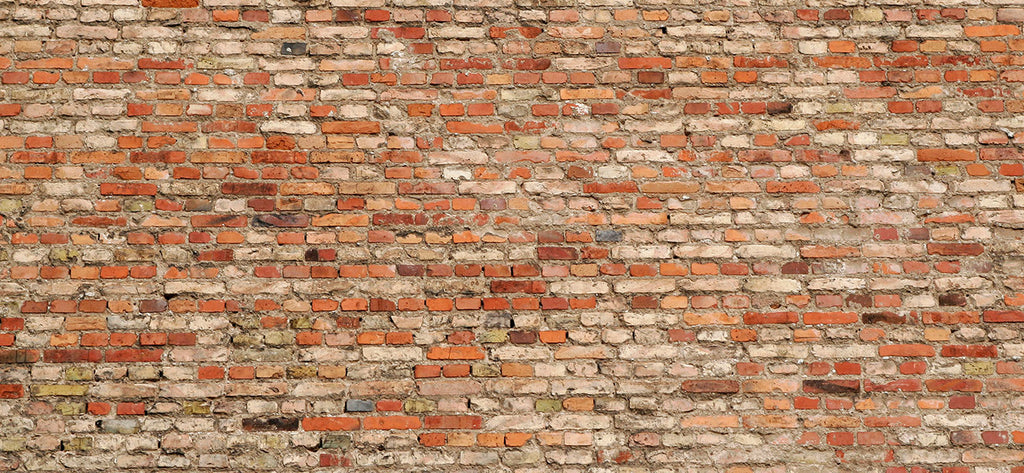 Rundown Brown Brick Wall Wallpaper Mural