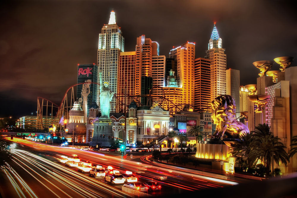 Night Aerial View, Las Vegas Wallpaper Mural by Magic Murals