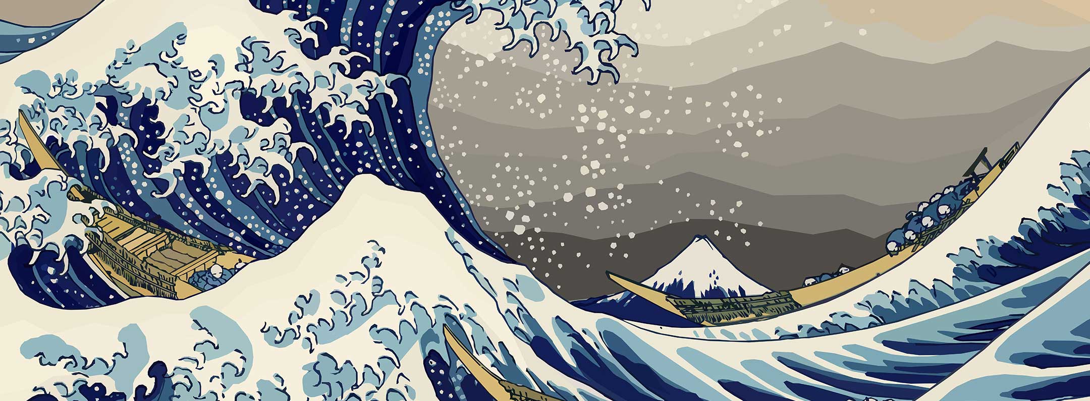 The Great Wave of Kanagawa Wallpaper Mural | Ever Wallpaper UK