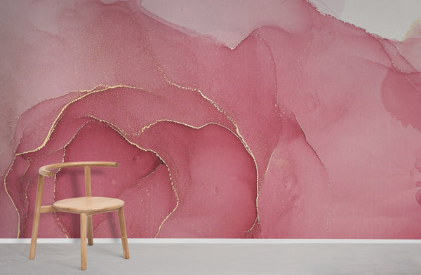 Pink Marble Wallpaper Mural