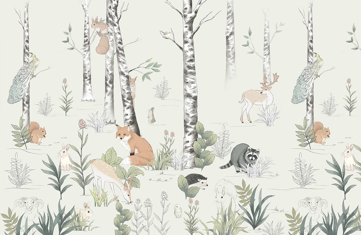 Forest Animals Wallpaper  Dark  DS  Wallpaper  Lilipinso  Bobby Rabbit