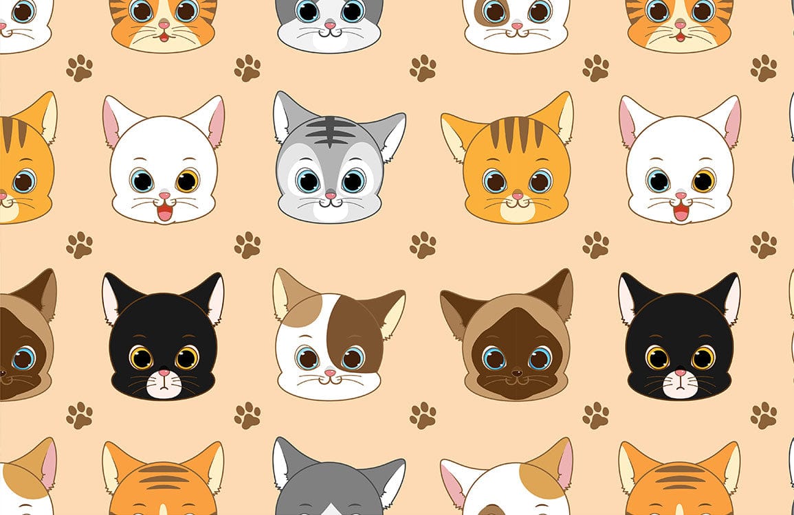 Cartoon Cats Wallpaper for Kids | Ever Wallpaper UK