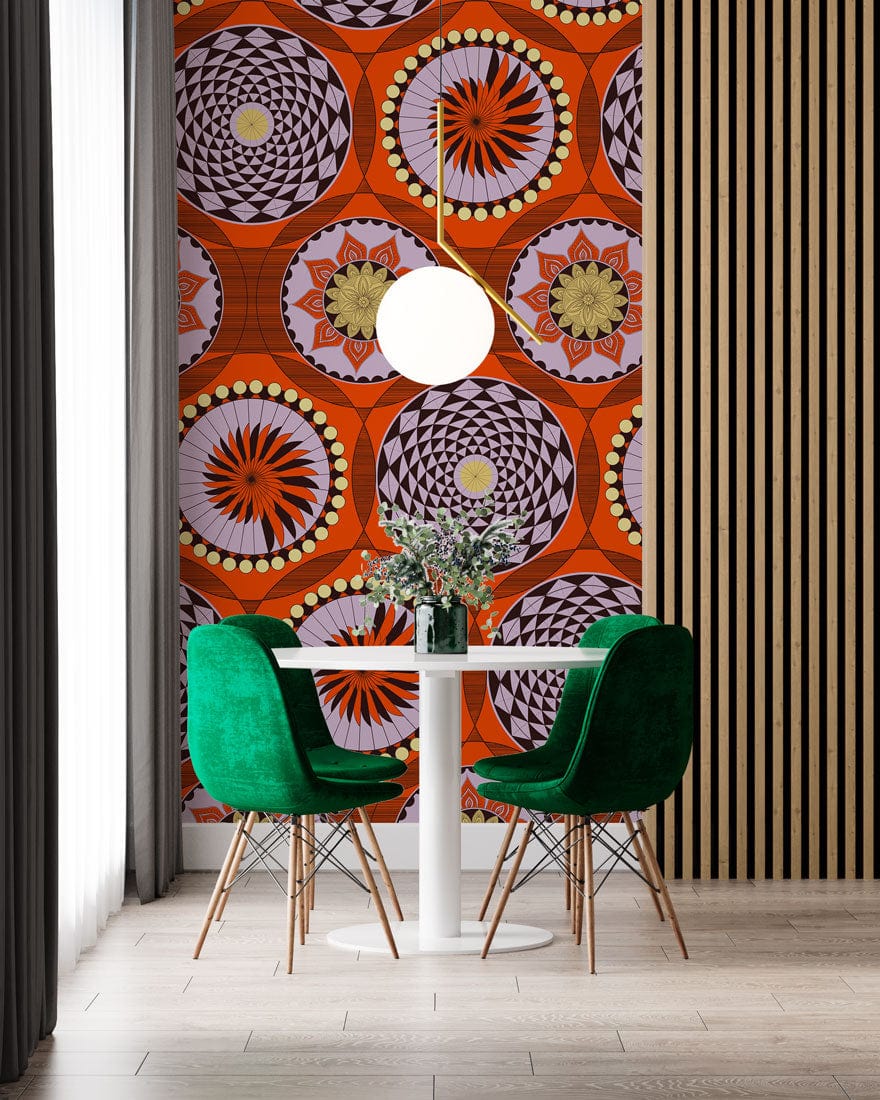 Circles Around Wallpaper Mural Room Decoration Design