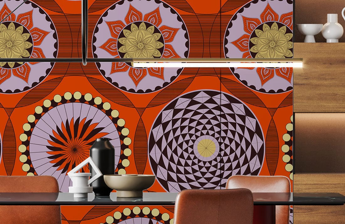 Circles Around Wallpaper Mural Room Decoration Design