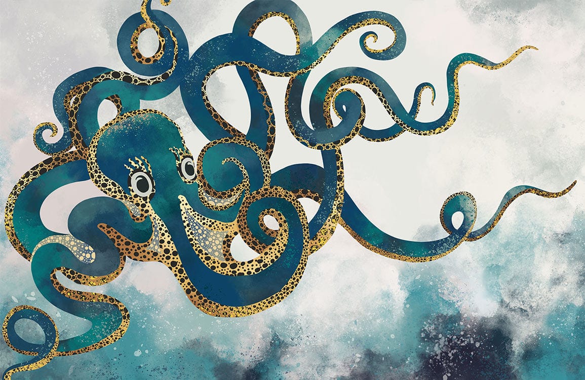 Geometric Octopus iPhone Wallpaper