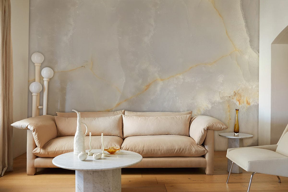 Golden Light in White Wall Murals | Ever Wallpaper UK