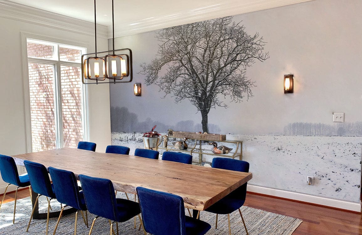 20 Conventional Dining Rooms with Wallpaper Murals  Home Design Lover  Dining  room murals Dining room wallpaper Dining room design