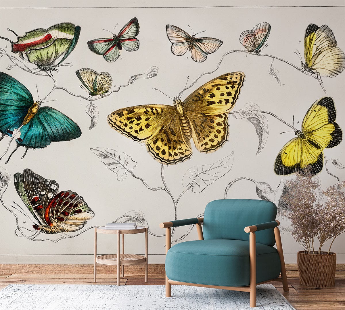 Various Butterflies Wallpaper Mural | Ever Wallpaper UK