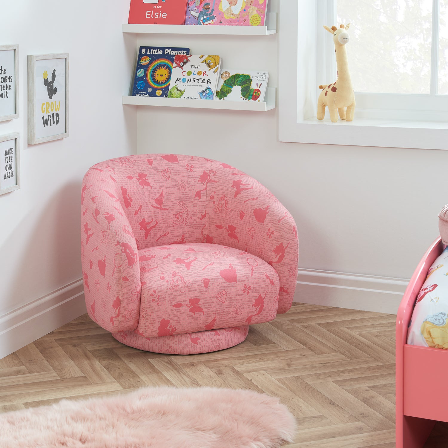 kids disney princess accent swivel chair