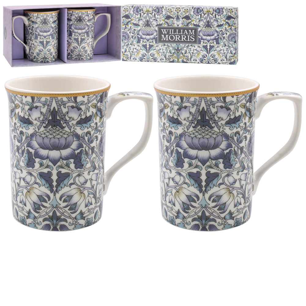 William Morris Lodden Purple Mugs (Set of 2)