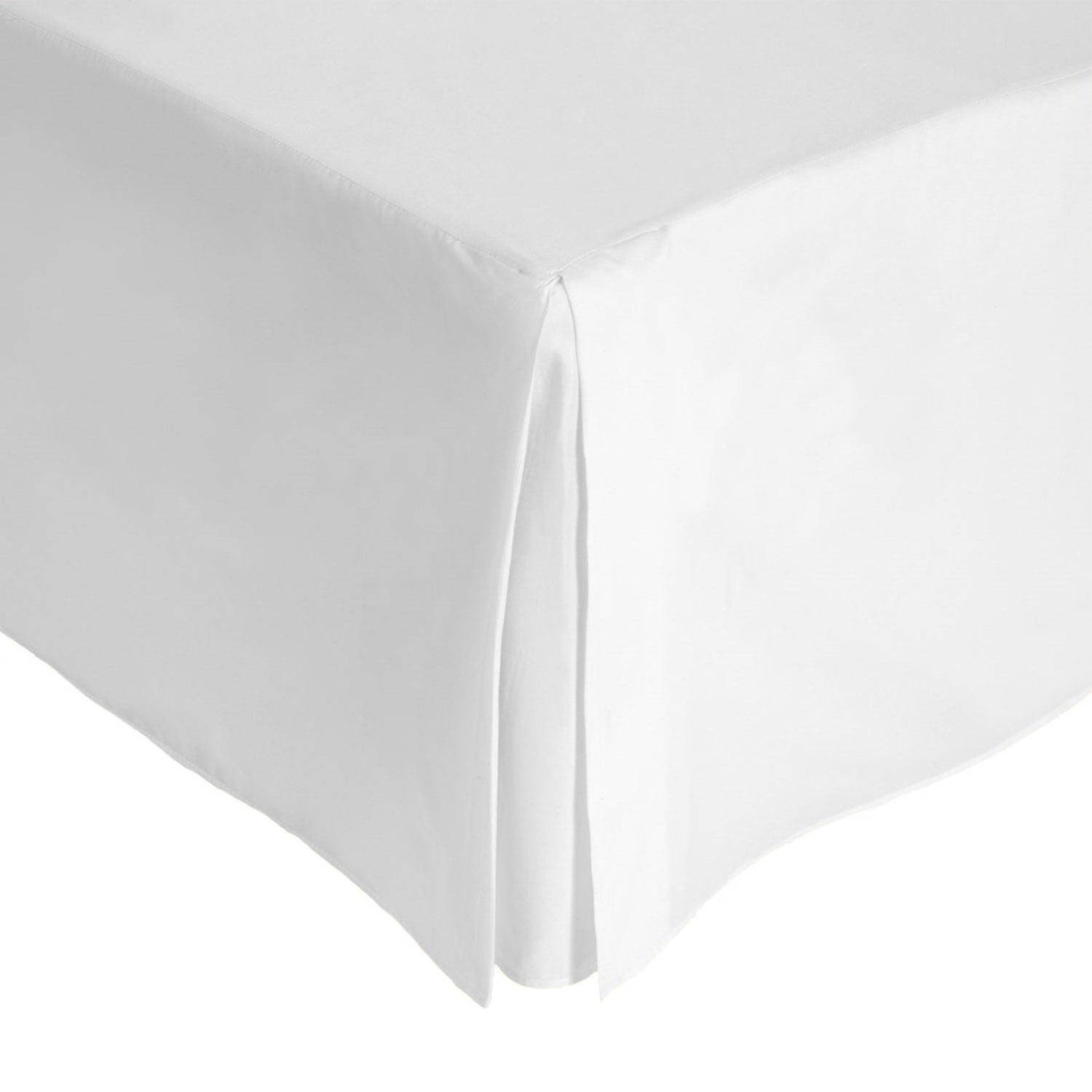 Julian Charles White Cotton Rich Percale Easy Care Box Pleat Valance Sheet White