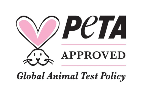 logo con coniglio Peta approved e scritta per esteso