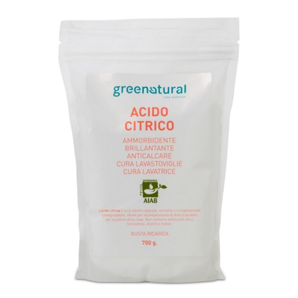 greenatural acido citrico con maltodestrine bio, 700 gr -