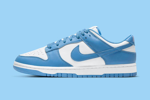 unc nike dunk lows