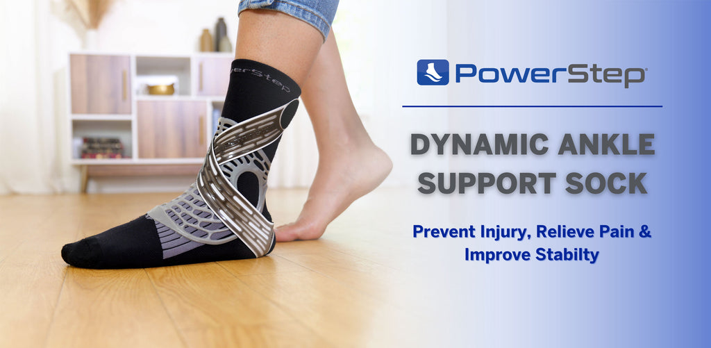 Introducing PowerStep Dynamic Ankle Support Sock for ankle pain, injury and instability