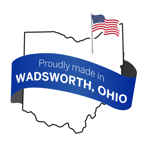 Proudly made in Wadsworth, Ohio USA