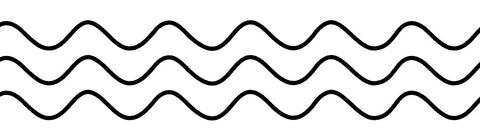 Roller stamp wavy line pattern