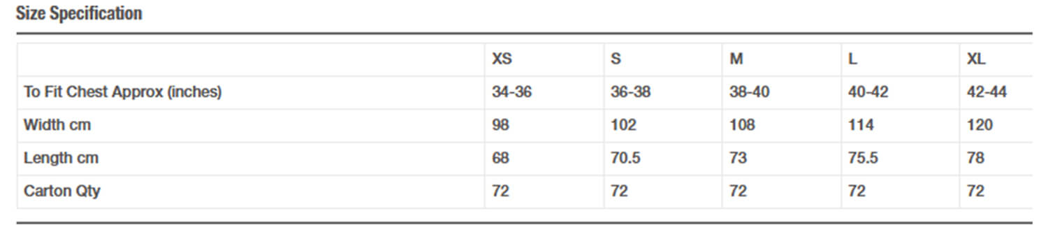 Monsters Ink T-Shirt Size Chart