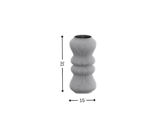 Zenith Zayl Vase in Stone grey