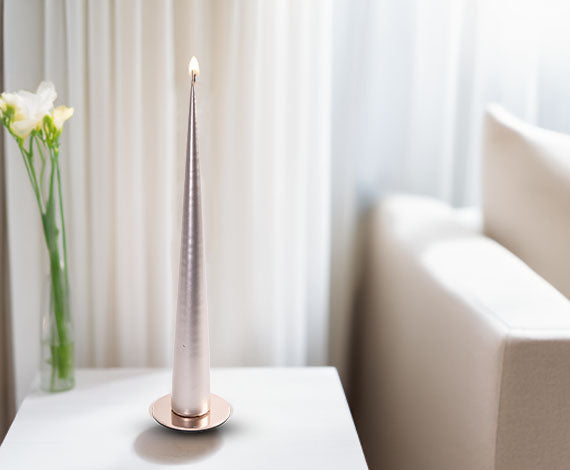 ESTER ERIK- Cone candle in Champagne Metallic