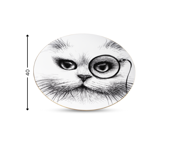 Cat Monocle Supersize Plate