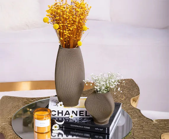 Bloz Vase in Deep taupe