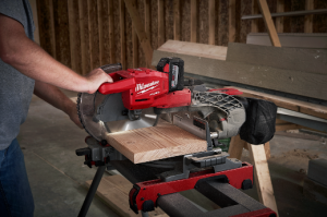 Milwaukee Miter Saw in use