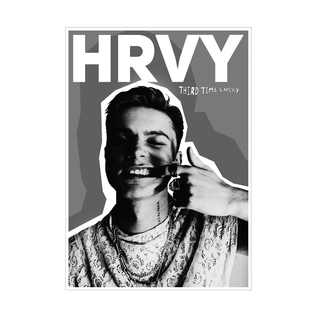 HRVY THIRD TIME LUCKY POSTER - HRVY SHOP product image