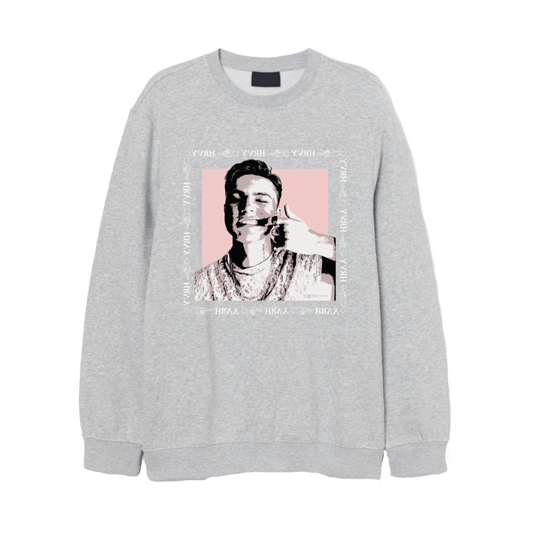 HRVY THIRD TIME LUCKY GREY SWEATSHIRT - HRVY SHOP product image