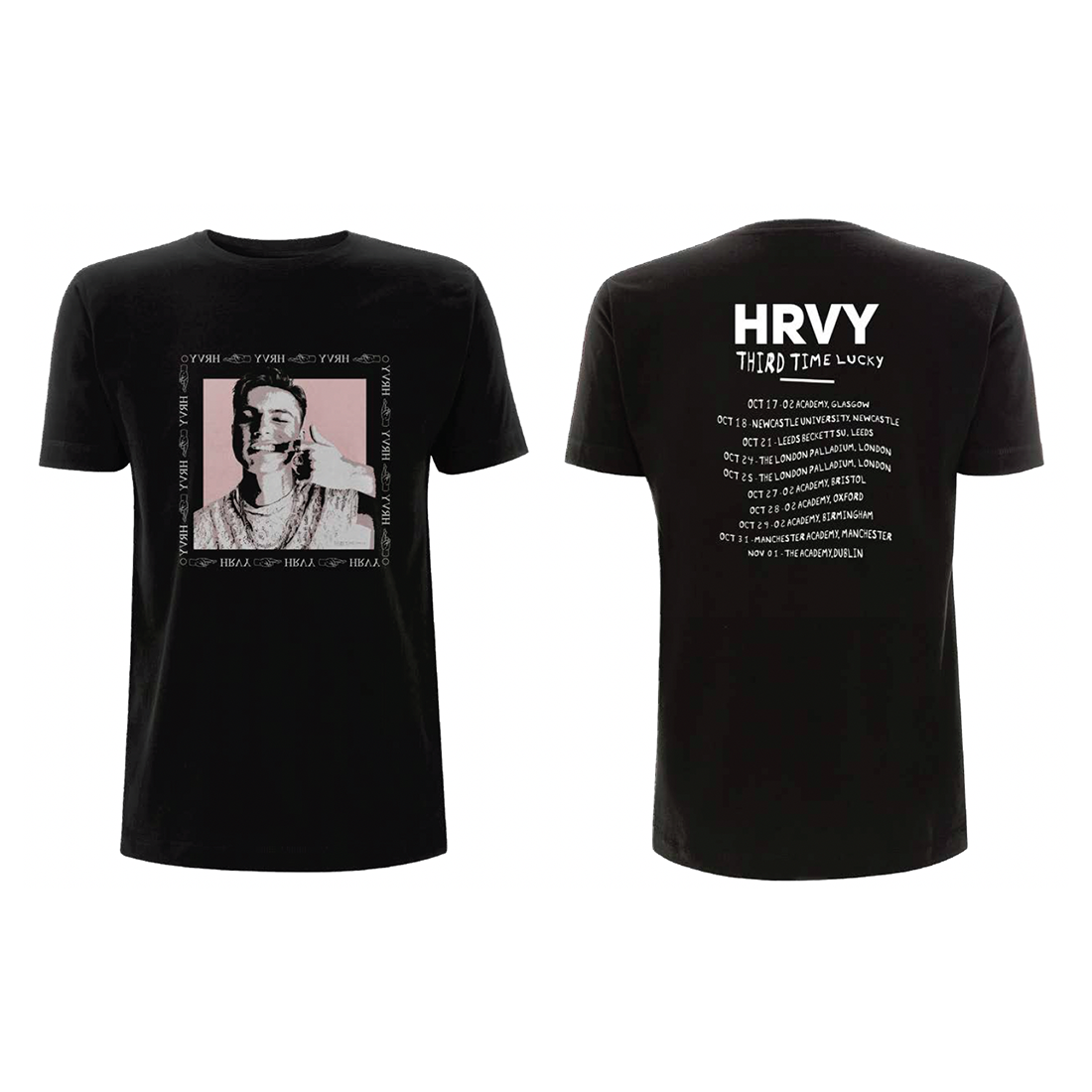 HRVY THIRD TIME LUCKY 2021 DATEBACK BLACK TS - HRVY SHOP product image