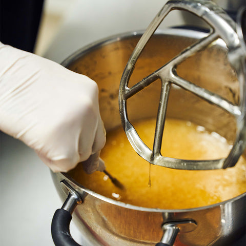 The production process of vegan Turkish delight mixing ingredients 