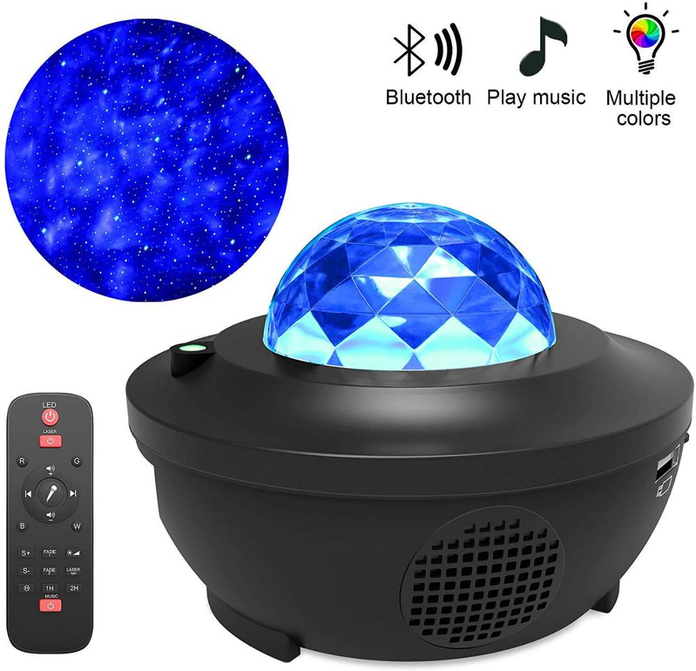 olorful Starry Sky Projector - Bluetooth Music Player Night Light