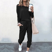 Tracksuit Women 2 Piece Set Loose Comfortable Simple Style Solid Color Long Sleeve Casual Suit Clothes 2020 top Spring Autumn.