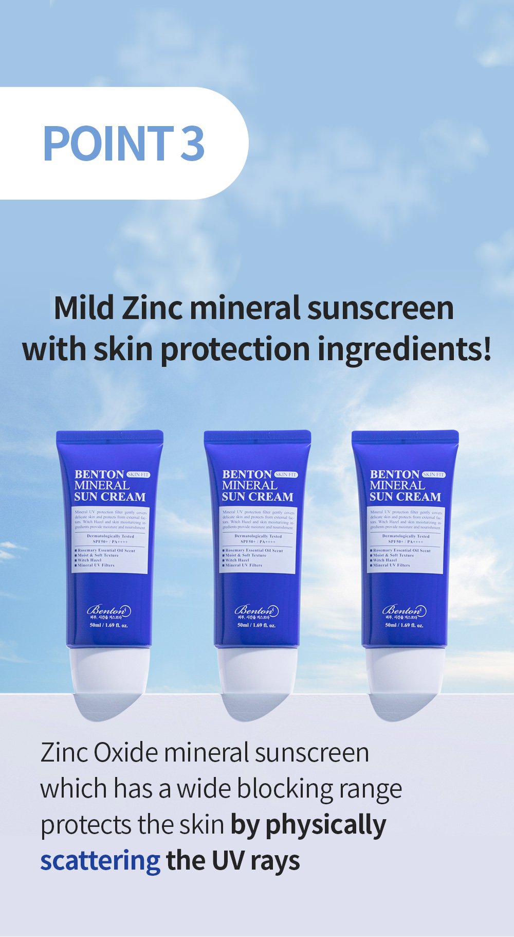 Skin Fit Mineral Sun Cream SPF50+/PA++++ 50mL