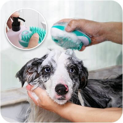Brosse de bain massante pour chien - NOS 4 PATTES site officiel