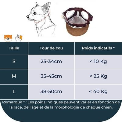 casquette-pour-chien-guide-tailles