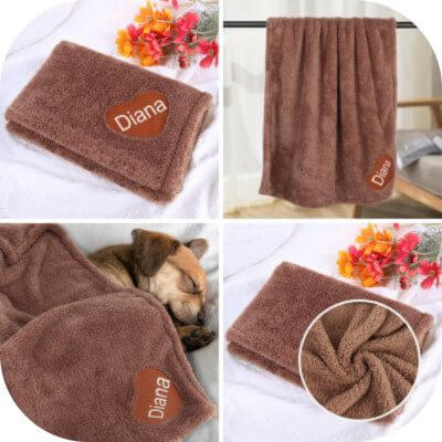 Avantages de la couverture pour chien CustoPaws : entretien facile, plaid pour chien léger et protection contre le froid.