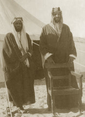 Rihani with King Abdul Aziz of Saudi Arabia (1922)