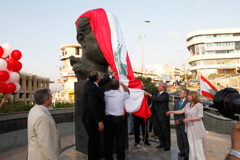 Rihani bust unveiling at Deek El Mehdi